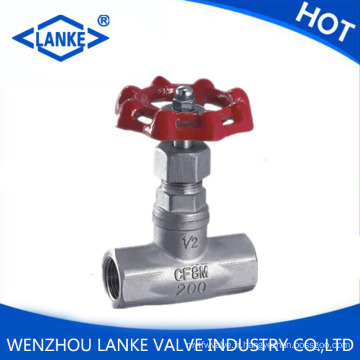 Valve de globe d&#39;acier inoxydable de 200lb avec le fil de NPT / Bsp